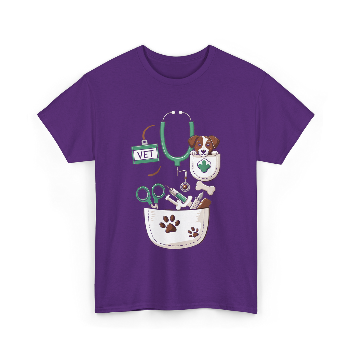 Vet Tools and Pets Veterinary T-Shirt - Purple