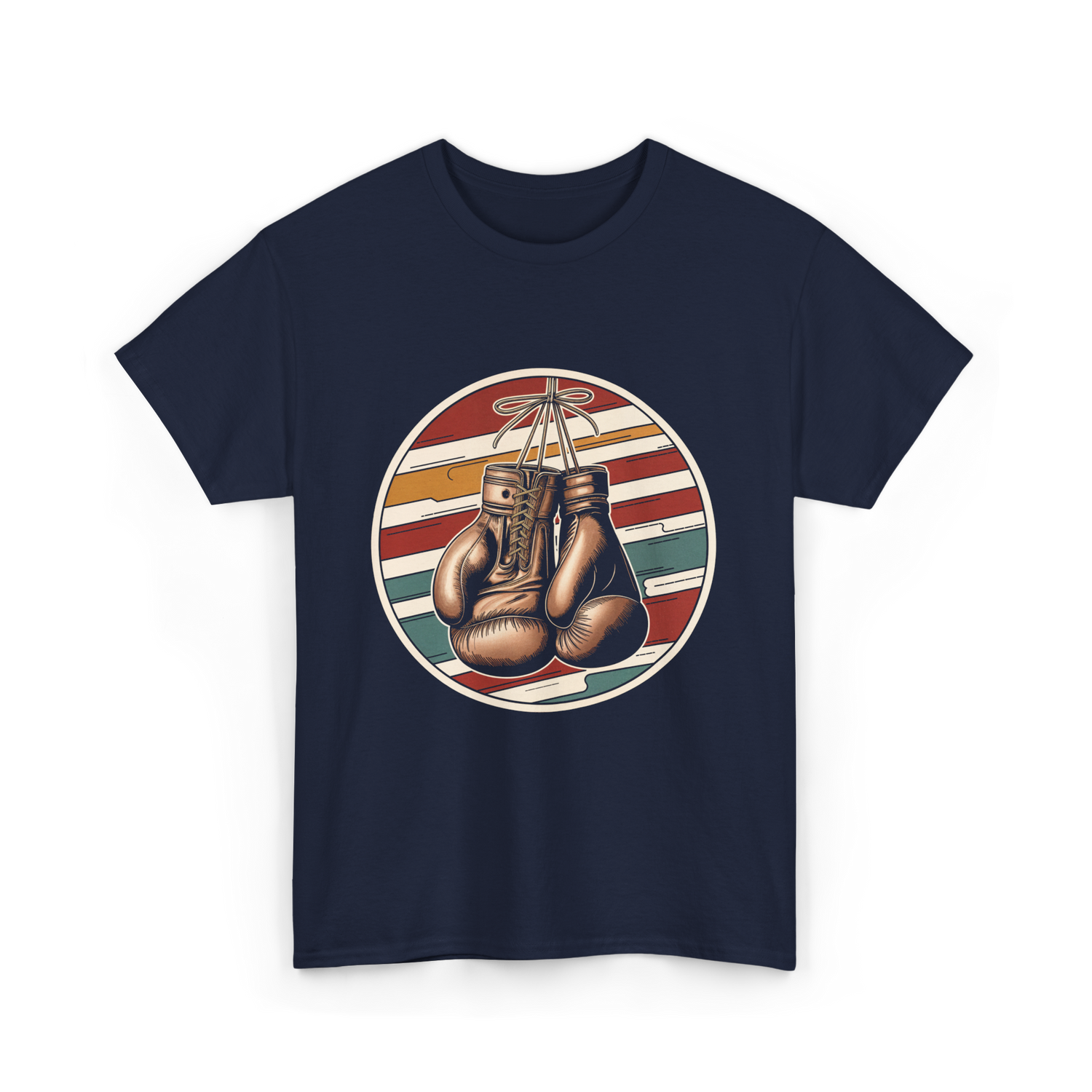 Vintage Boxing Gloves Boxer T-Shirt - Navy