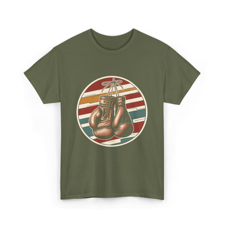 Vintage Boxing Gloves Boxer T-Shirt - Military Green