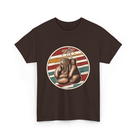 Vintage Boxing Gloves Boxer T-Shirt - Dark Chocolate