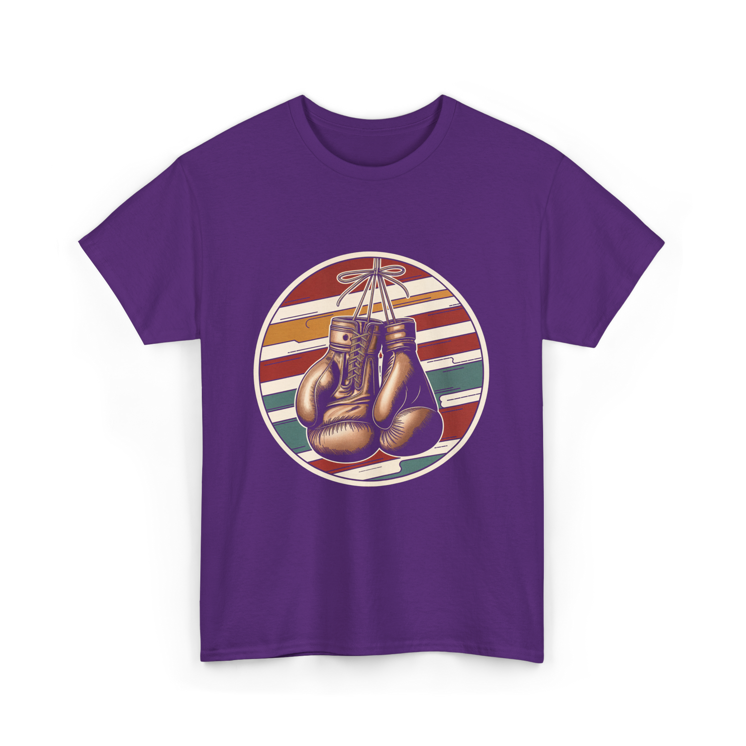 Vintage Boxing Gloves Boxer T-Shirt - Purple
