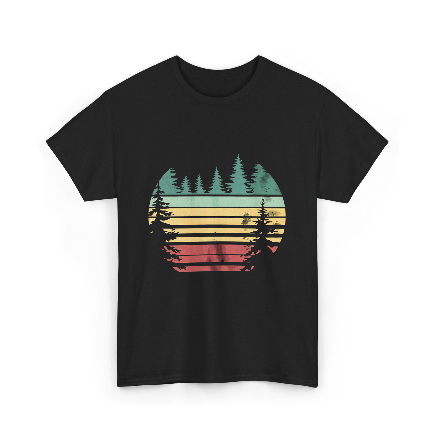 Vintage Forest Nature Outdoors T-Shirt - Black