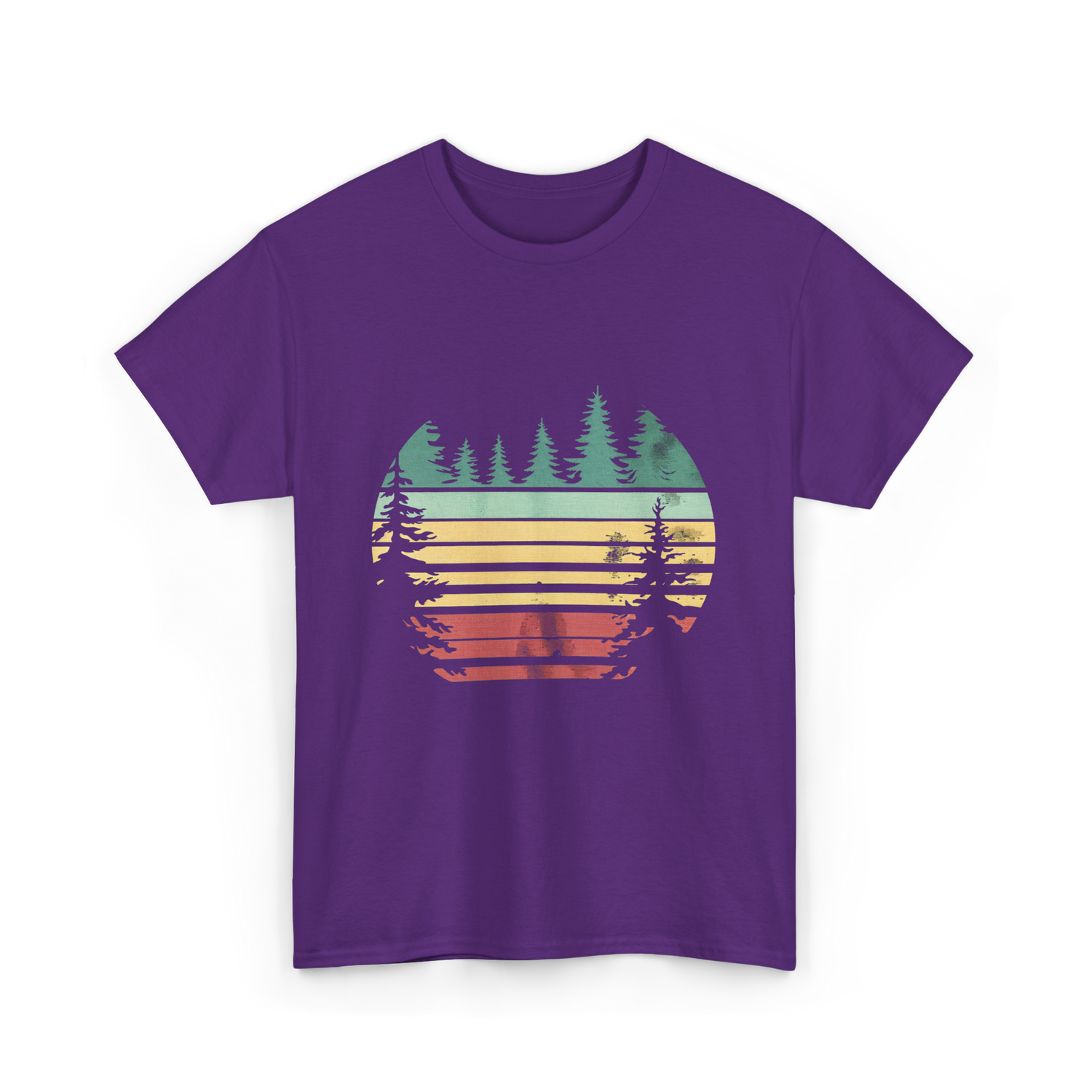 Vintage Forest Nature Outdoors T-Shirt - Purple