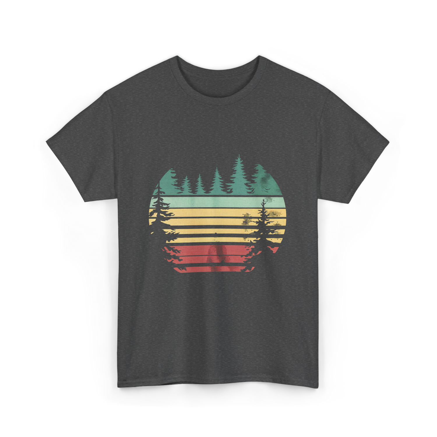 Vintage Forest Nature Outdoors T-Shirt - Dark Heather