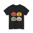 Vintage Halloween Pumpkins Halloween T-Shirt - Black