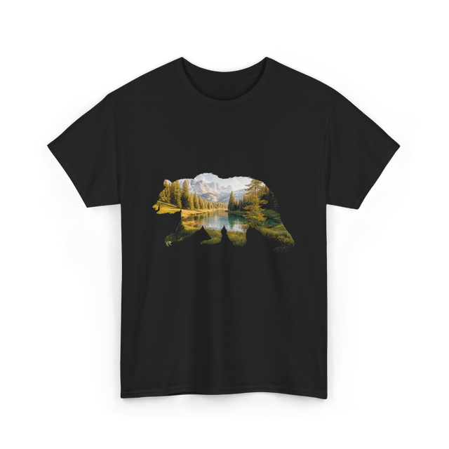 Vintage National Park Bear Wildlife T-Shirt - Black