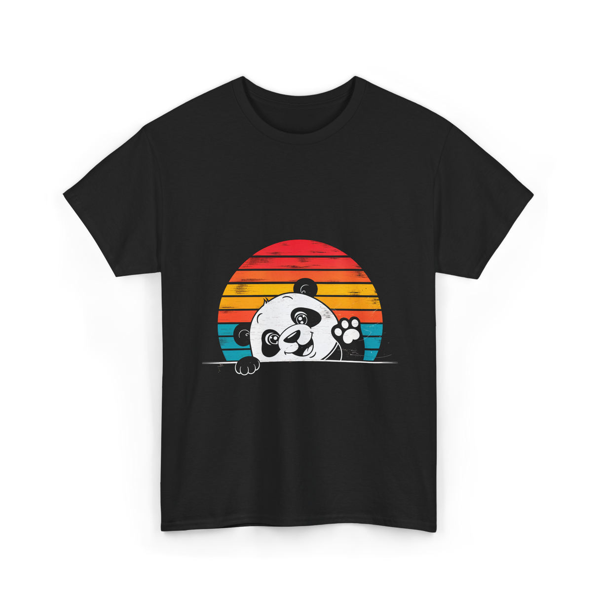 Vintage Panda T-Shirt - Black