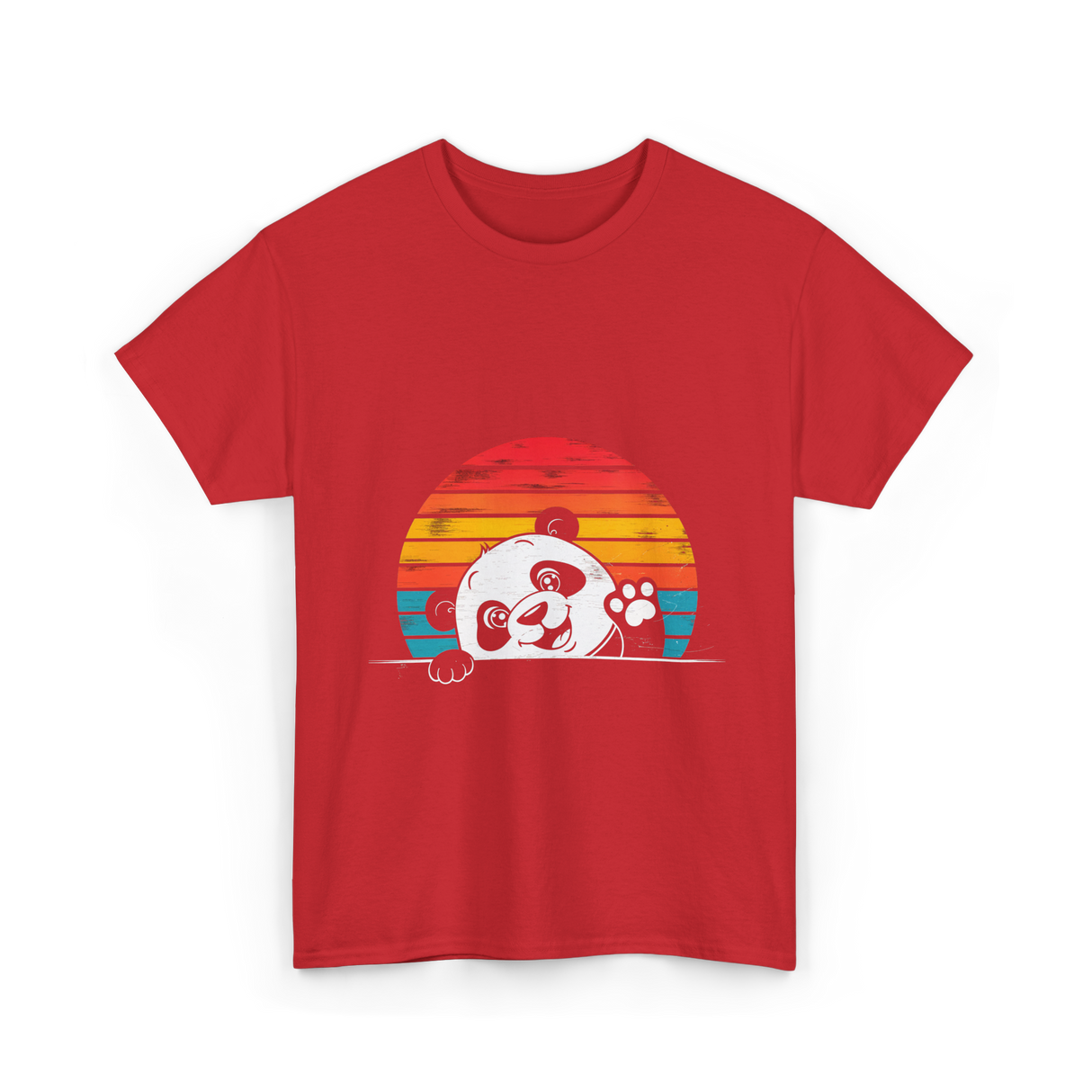 Vintage Panda T-Shirt - Red