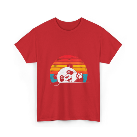 Vintage Panda T-Shirt - Red