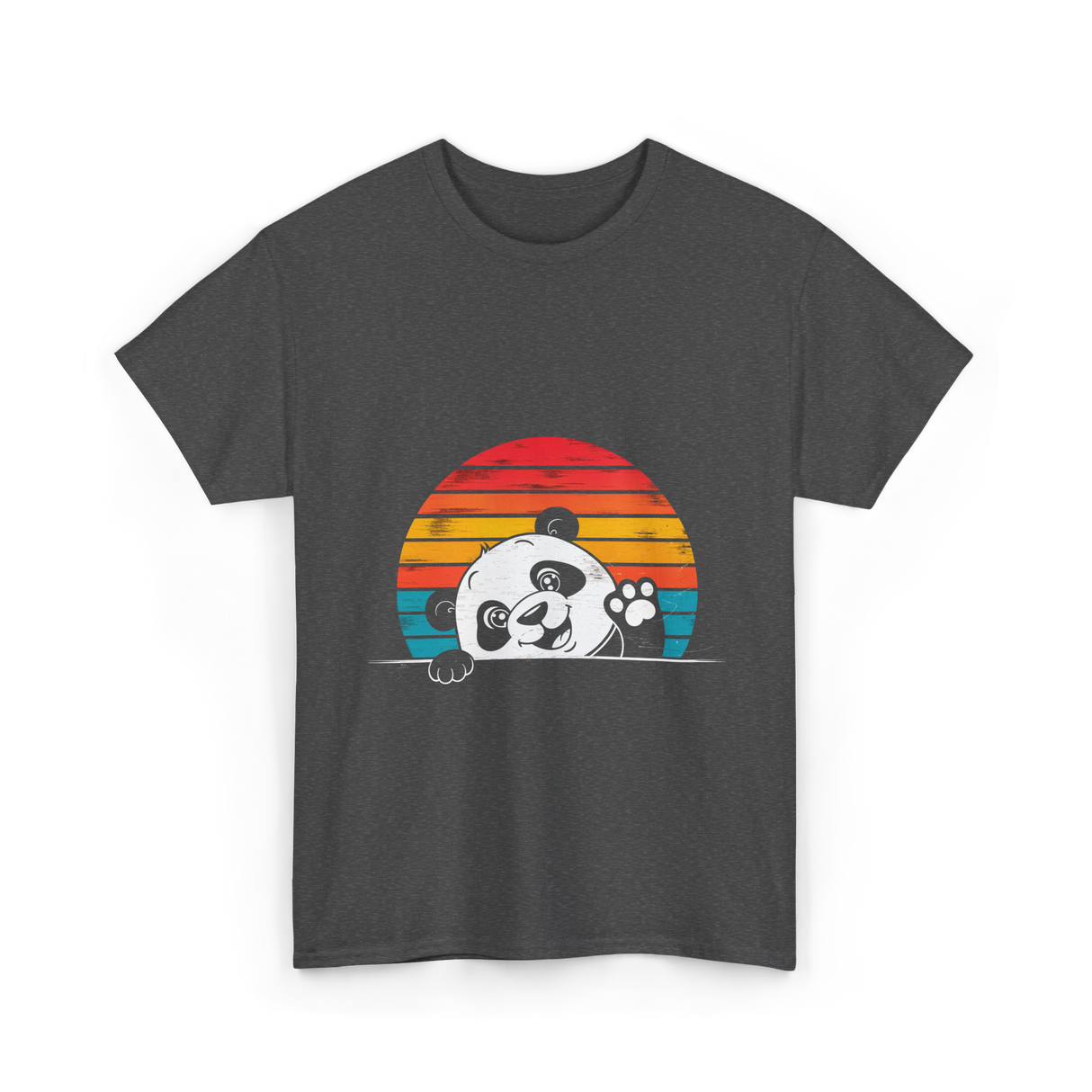 Vintage Panda T-Shirt - Dark Heather