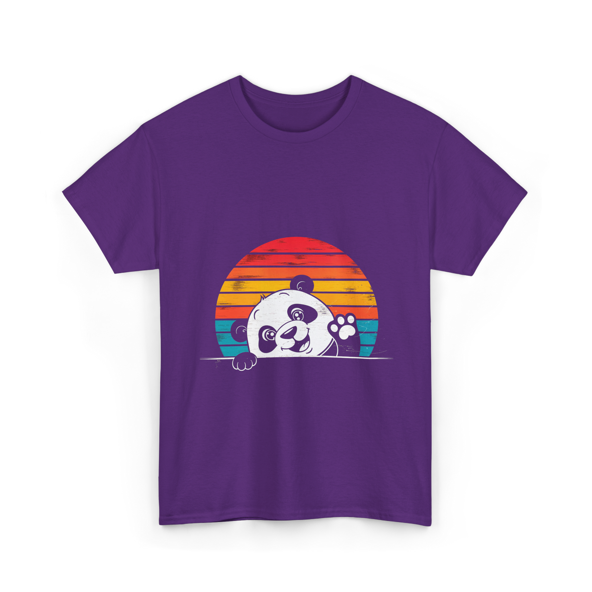 Vintage Panda T-Shirt - Purple