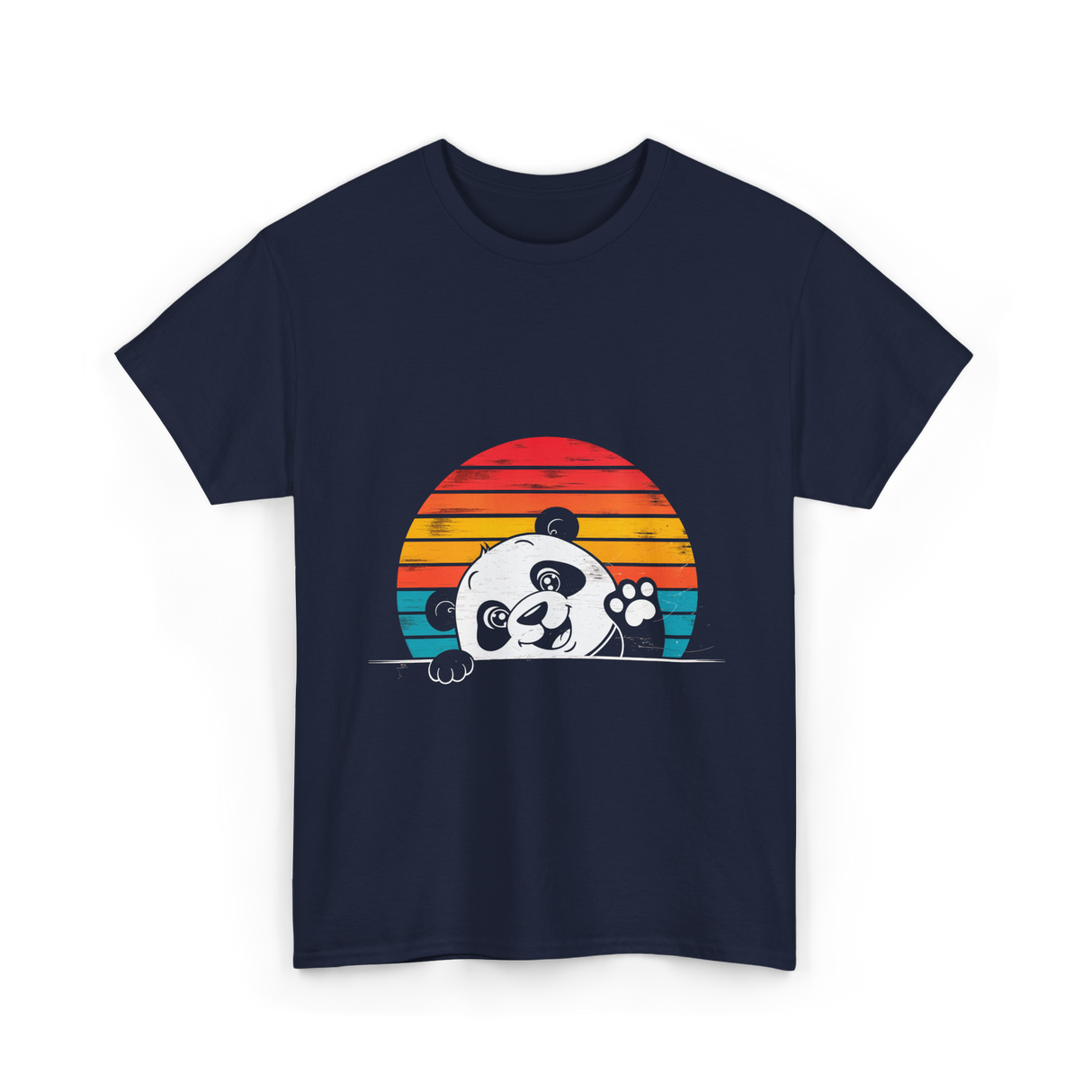 Vintage Panda T-Shirt - Navy