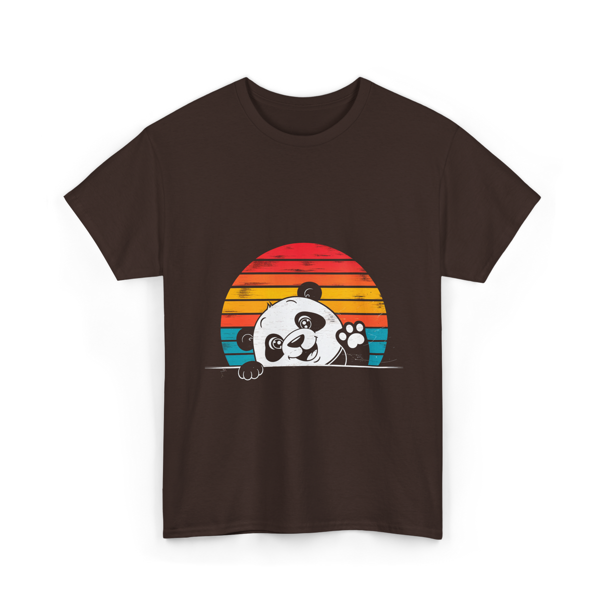 Vintage Panda T-Shirt - Dark Chocolate