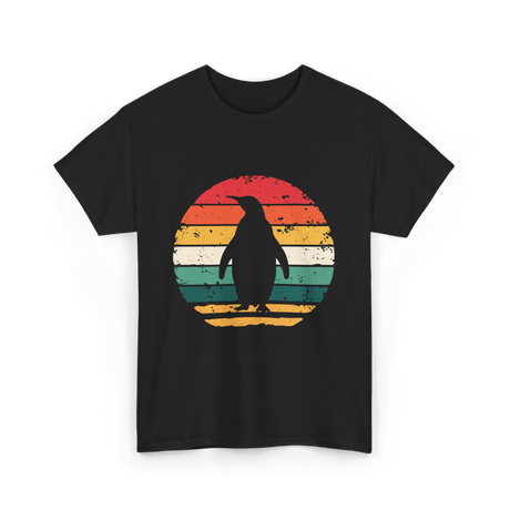 Vintage Penguins Sunset Penguins T-Shirt - Black