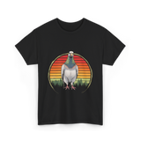 Vintage Pigeons Retro Pigeon T-Shirt - Black