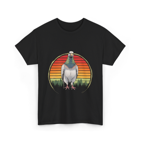 Vintage Pigeons Retro Pigeon T-Shirt - Black