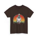 Vintage Pigeons Retro Pigeon T-Shirt - Dark Chocolate