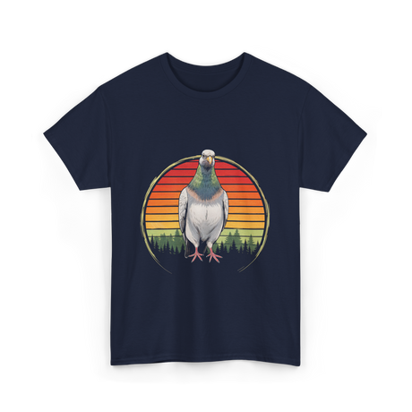 Vintage Pigeons Retro Pigeon T-Shirt - Navy