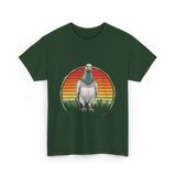 Vintage Pigeons Retro Pigeon T-Shirt - Forest Green
