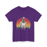 Vintage Pigeons Retro Pigeon T-Shirt - Purple