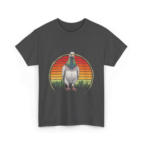 Vintage Pigeons Retro Pigeon T-Shirt - Dark Heather