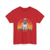 Vintage Pigeons Retro Pigeon T-Shirt - Red