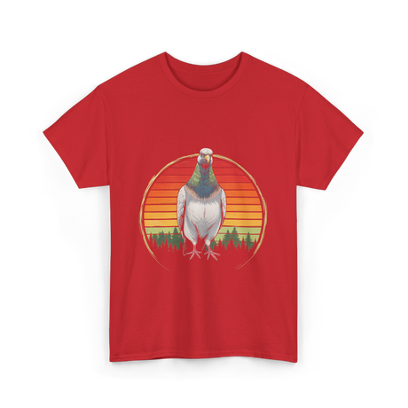 Vintage Pigeons Retro Pigeon T-Shirt - Red