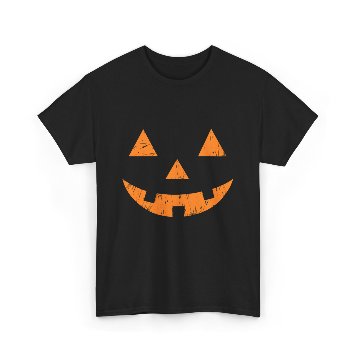 Vintage Pumpkin Face Pumpkin T-Shirt - Black