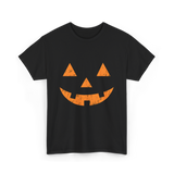 Vintage Pumpkin Face Pumpkin T-Shirt - Black