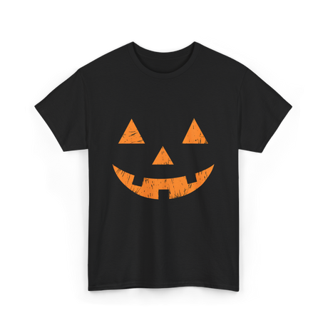 Vintage Pumpkin Face Pumpkin T-Shirt - Black