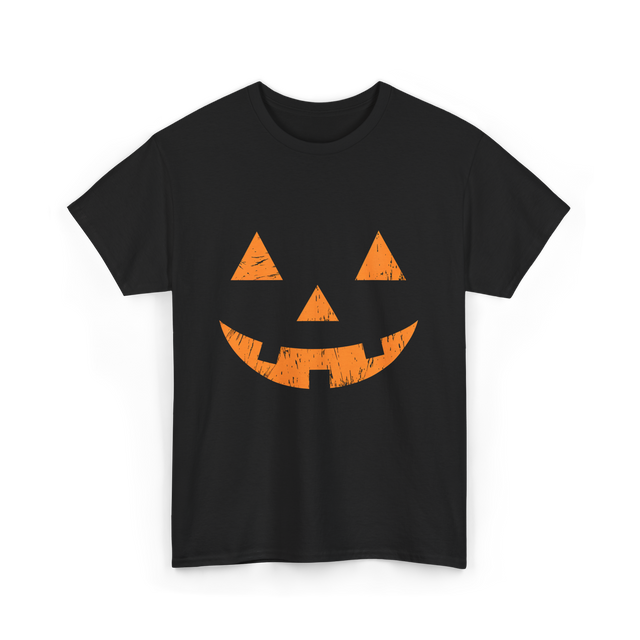 Vintage Pumpkin Face Pumpkin T-Shirt - Black