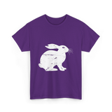Vintage Rabbit Distressed Rabbit T-Shirt - Purple