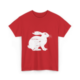Vintage Rabbit Distressed Rabbit T-Shirt - Red