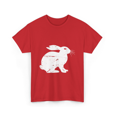 Vintage Rabbit Distressed Rabbit T-Shirt - Red