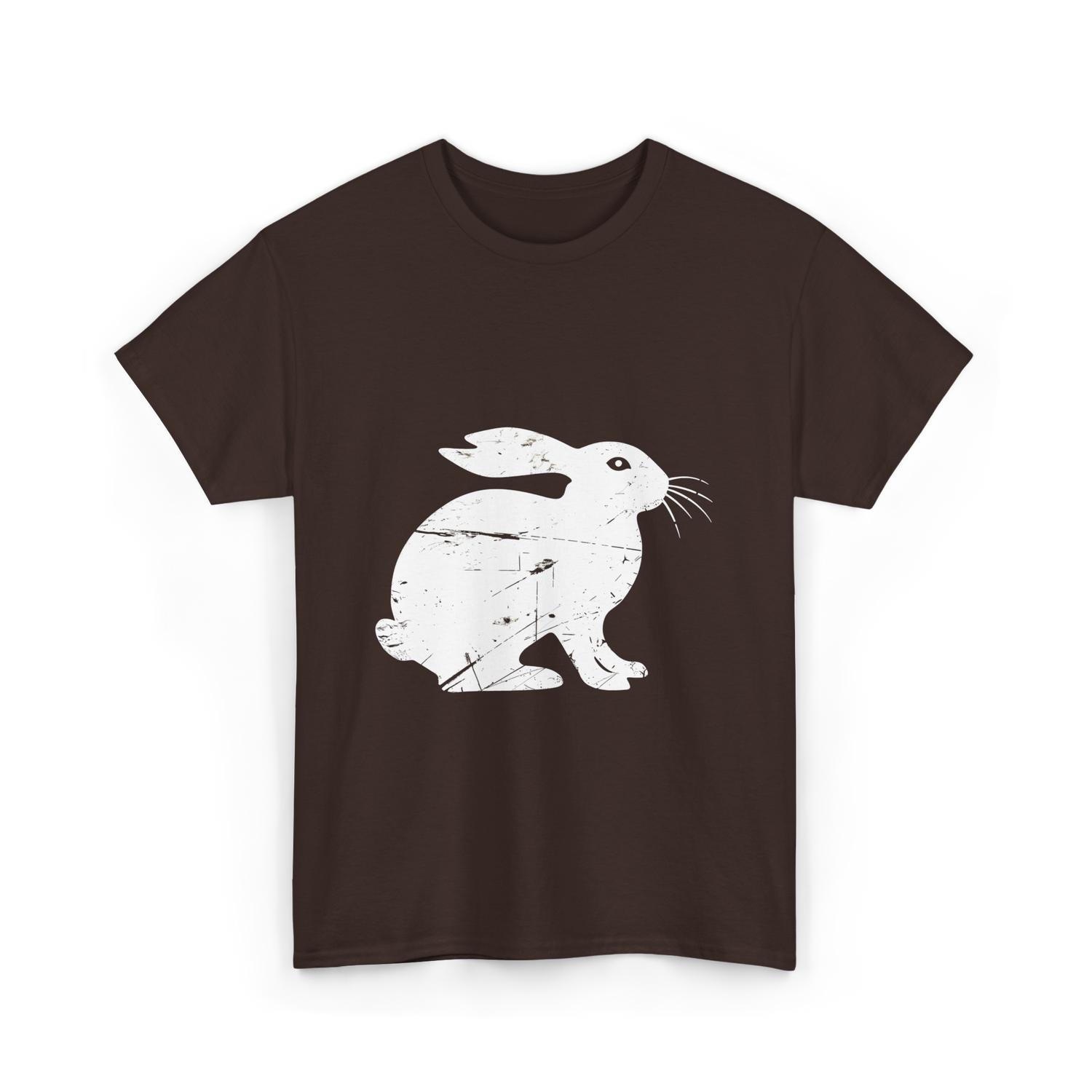 Vintage Rabbit Distressed Rabbit T-Shirt - Dark Chocolate