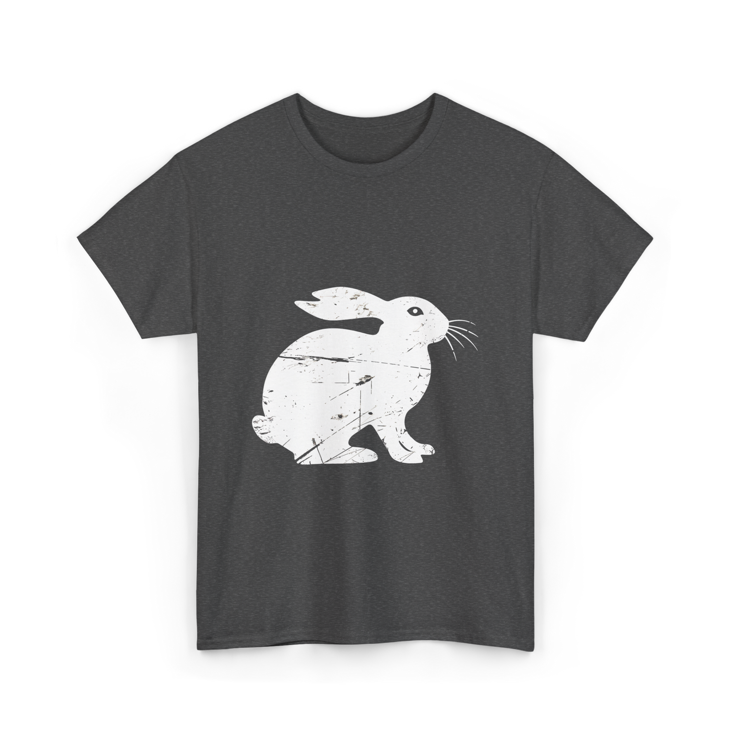 Vintage Rabbit Distressed Rabbit T-Shirt - Dark Heather