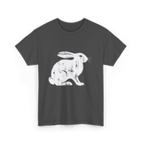 Vintage Rabbit Rabbit Design T-Shirt - Dark Heather