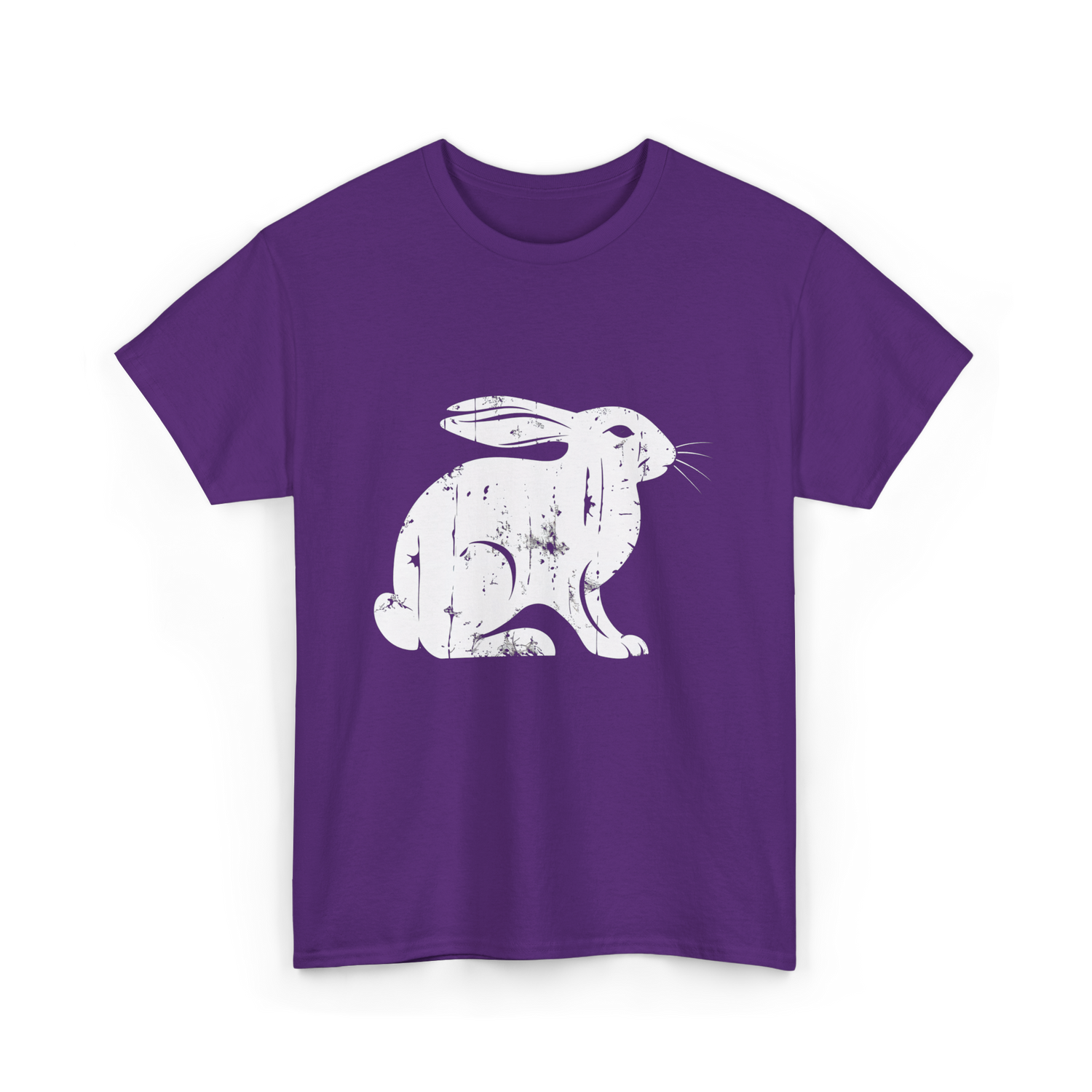 Vintage Rabbit Rabbit Design T-Shirt - Purple