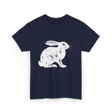 Vintage Rabbit Rabbit Design T-Shirt - Navy