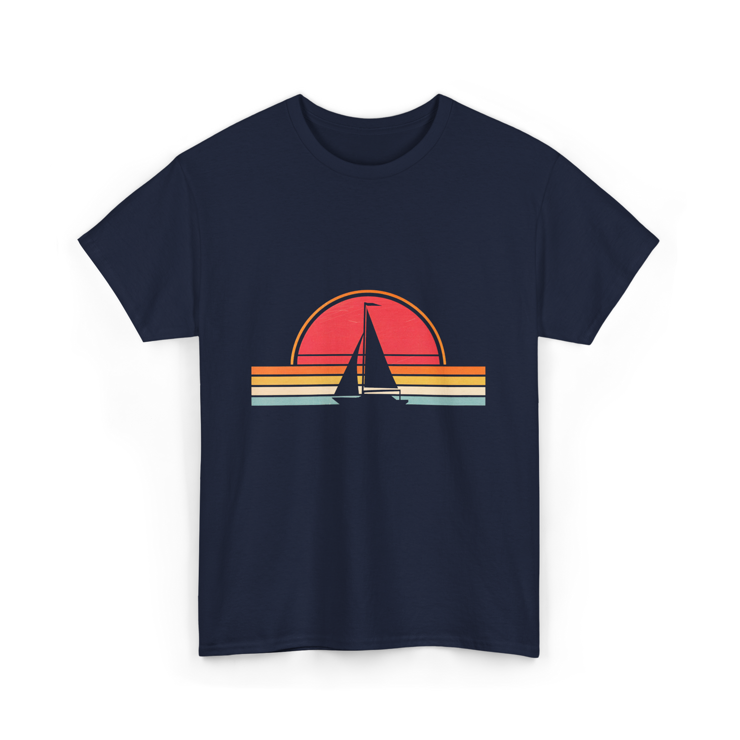 Vintage Sailing Boat Sailing T-Shirt - Navy