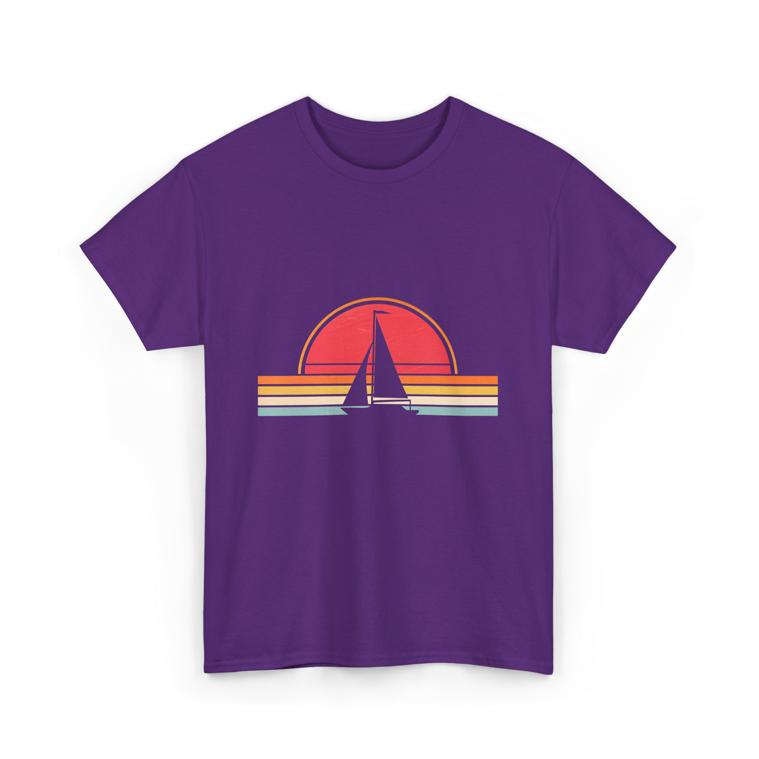 Vintage Sailing Boat Sailing T-Shirt - Purple