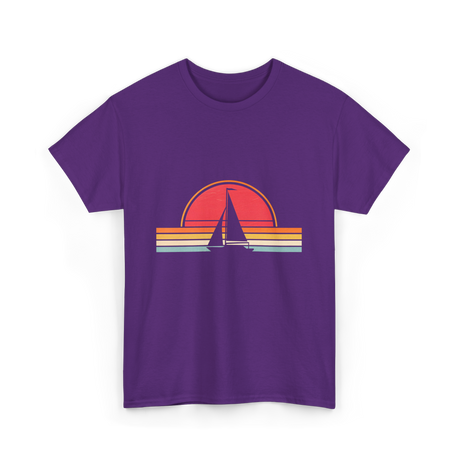 Vintage Sailing Boat Sailing T-Shirt - Purple