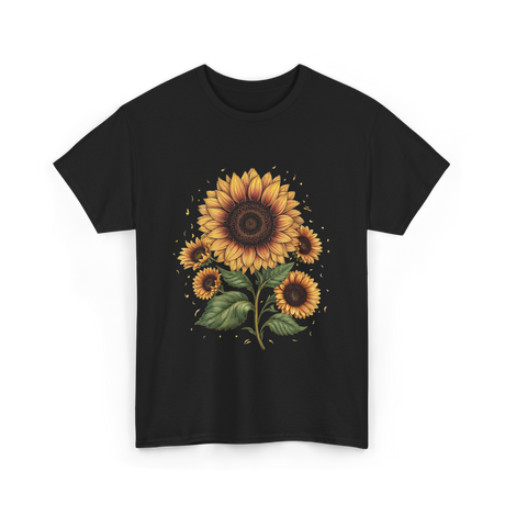 Vintage Sunflower T-Shirt - Black