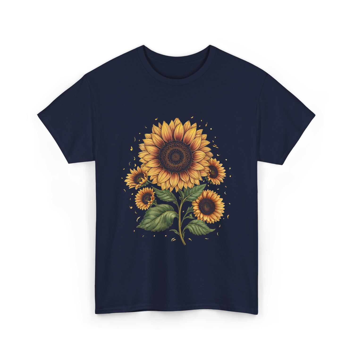 Vintage Sunflower T-Shirt - Navy