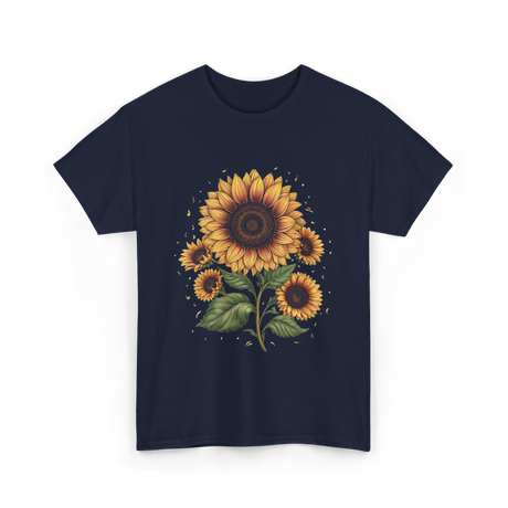 Vintage Sunflower T-Shirt - Navy