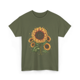 Vintage Sunflower T-Shirt - Military Green