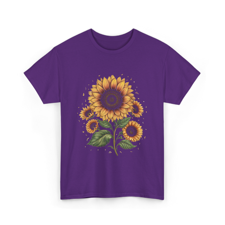 Vintage Sunflower T-Shirt - Purple
