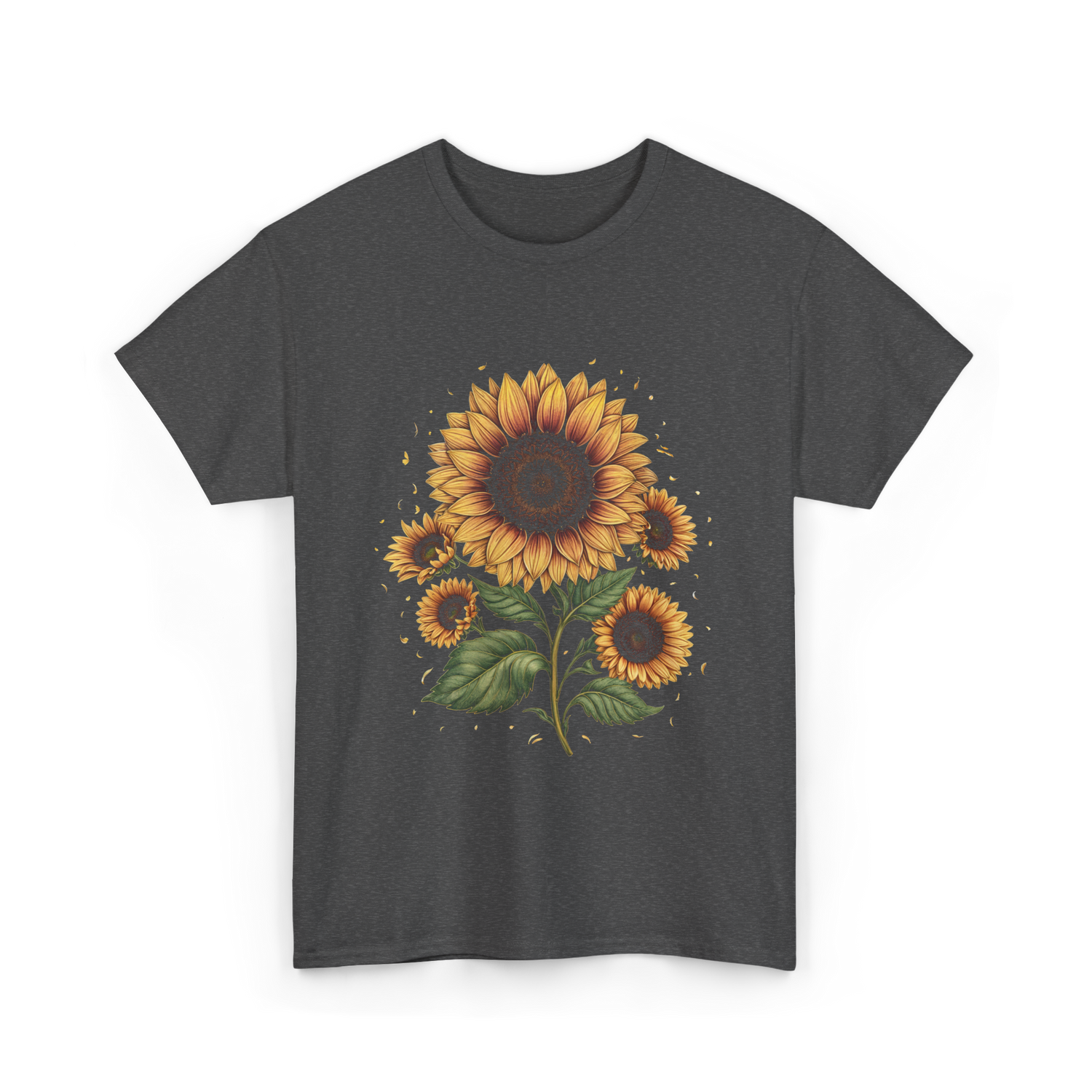 Vintage Sunflower T-Shirt - Dark Heather