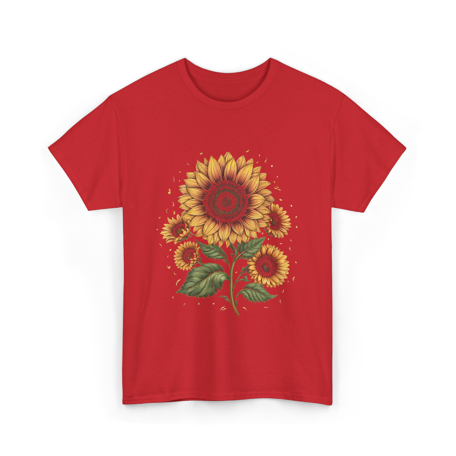 Vintage Sunflower T-Shirt - Red
