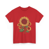Vintage Sunflower T-Shirt - Red